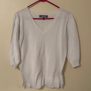 Cream V-Neck Sweater